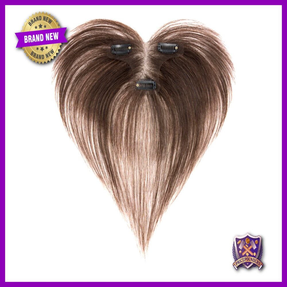 Clip In Human Hair Bangs Extensions 3d Wispy Topper Hairpiece Easy Install